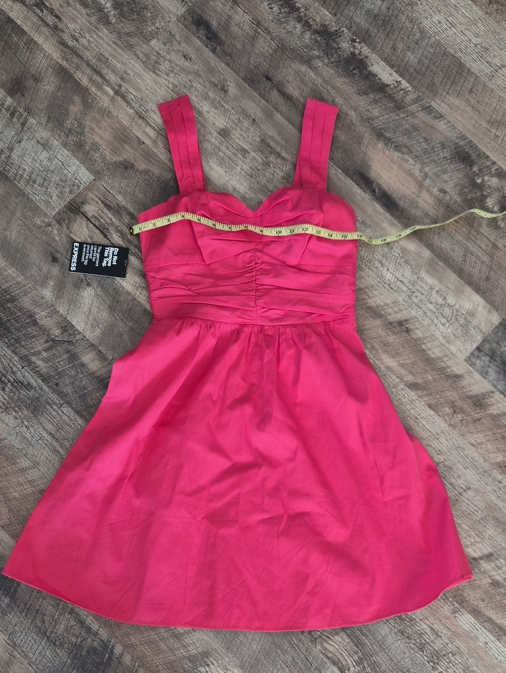 Express Hot Pink Sleeveless Fit & Flare Dress